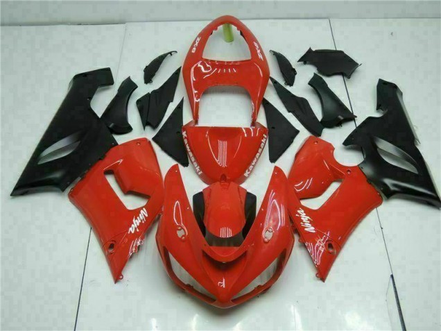 2005-2006 Red Kawasaki ZX6R Bike Fairing Kit UK Stores