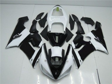 2005-2006 Black White Kawasaki ZX6R Moto Fairings UK Stores