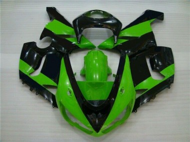 2005-2006 Green Black Kawasaki ZX6R Motorbike Fairing UK Stores