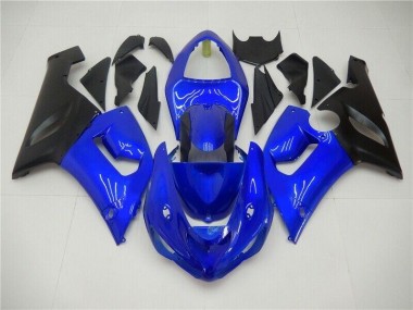 2005-2006 Blue Kawasaki ZX6R Bike Fairings UK Stores