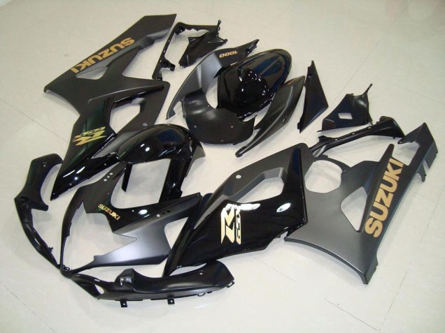 2005-2006 Black with Gold Decals Suzuki GSXR 1000 Motorcylce Fairings UK Stores