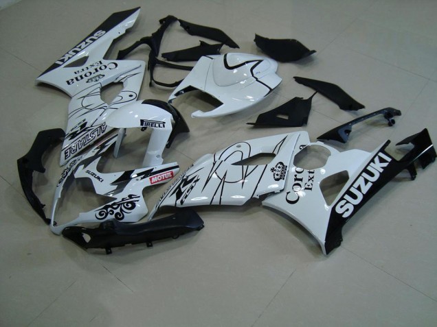 2005-2006 White Corona Suzuki GSXR 1000 Motorcycle Replacement Fairings UK Stores