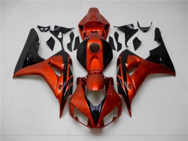 2006-2007 Orange Black Honda CBR1000RR Motorcycle Fairings Kit UK Stores