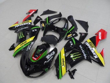 2006-2007 Black Yellow Monster Kawasaki ZX10R Motorcycle Replacement Fairings UK Stores