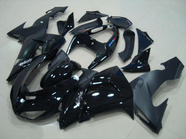 2006-2007 Glossy Black Matte Black Kawasaki ZX10R Motorcyle Fairings UK Stores