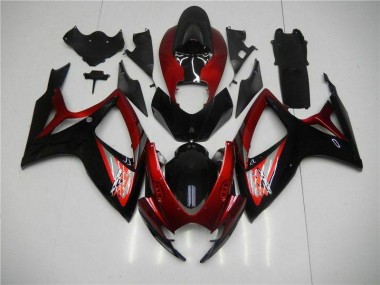 2006-2007 Red Black Suzuki GSXR 600/750 Motor Bike Fairings UK Stores