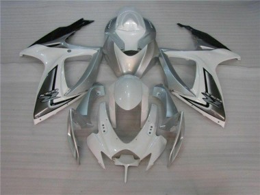 2006-2007 White Silver Suzuki GSXR 600/750 Motorcycle Fairing UK Stores