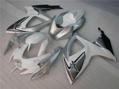 2006-2007 White Silver Suzuki GSXR 600/750 Bike Fairings UK Stores