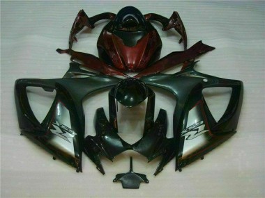 2006-2007 Black Red Suzuki GSXR 600/750 Motorcycle Fairings UK Stores