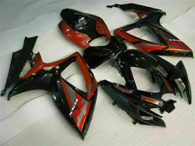 2006-2007 Black Red Suzuki GSXR 600/750 Motorcycle Fairing Kits UK Stores