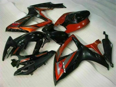 2006-2007 Black Red Suzuki GSXR 600/750 Motorcycle Fairing Kits UK Stores