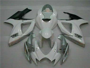 2006-2007 White Silver Suzuki GSXR 600/750 Motorcycle Fairing Kit UK Stores