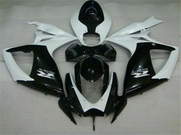 2006-2007 Black White Suzuki GSXR 600/750 Motorcycle Replacement Fairings UK Stores