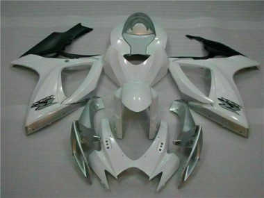 2006-2007 White Silver Suzuki GSXR 600/750 Motorcycle Fairings Kit UK Stores