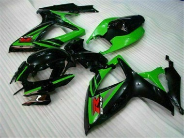 2006-2007 Black Green Suzuki GSXR 600/750 Replacement Motorcycle Fairings UK Stores