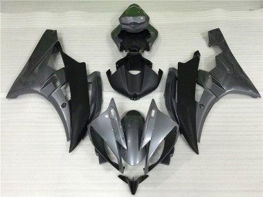 2006-2007 Grey Black Yamaha YZF R6 Bike Fairing Kit UK Stores