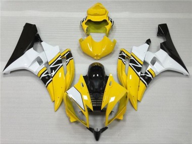 2006-2007 Yellow White Black Yamaha YZF R6 Motorbike Fairing Kits UK Stores