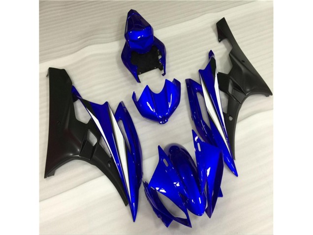 2006-2007 Blue Black Yamaha YZF R6 Motorcycle Fairings Kits UK Stores