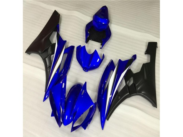 2006-2007 Blue Black Yamaha YZF R6 Motorcycle Fairings Kits UK Stores