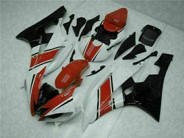 2006-2007 Red White Yamaha YZF R6 Motorcycle Fairings & Plastics UK Stores