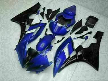 2006-2007 Blue Black Yamaha YZF R6 Motorcycle Fairing Kit UK Stores