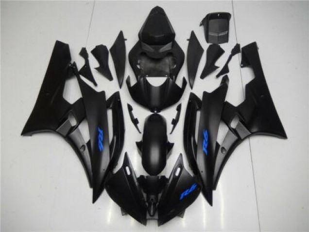 2006-2007 Black Blue Yamaha YZF R6 Bike Fairing Kit UK Stores