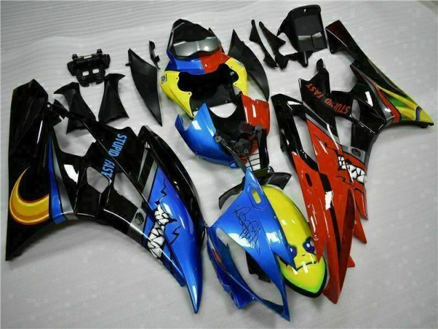 2006-2007 Yellow Blue Red Yamaha YZF R6 Motorcycle Fairings Kit UK Stores