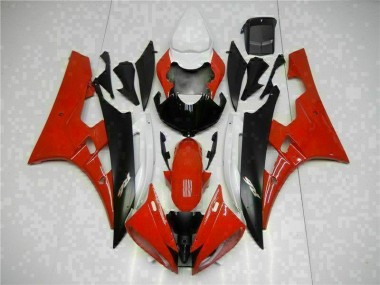 2006-2007 Red Black Yamaha YZF R6 Motorcycle Fairings Kits UK Stores