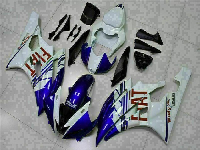 2006-2007 White Blue Yamaha YZF R6 Bike Fairings & Bodywork UK Stores