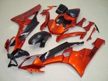 2006-2007 Orange Matte Black Yamaha YZF R6 Motorcycle Replacement Fairings UK Stores