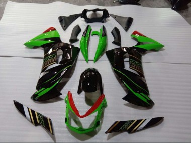 2006-2008 Green Black Kawasaki EX650 Bike Fairings UK Stores