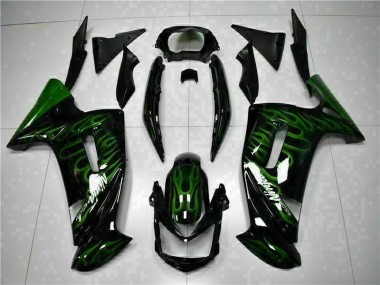 2006-2008 Green Flame Kawasaki EX650 Motorcycle Fairing Kits UK Stores