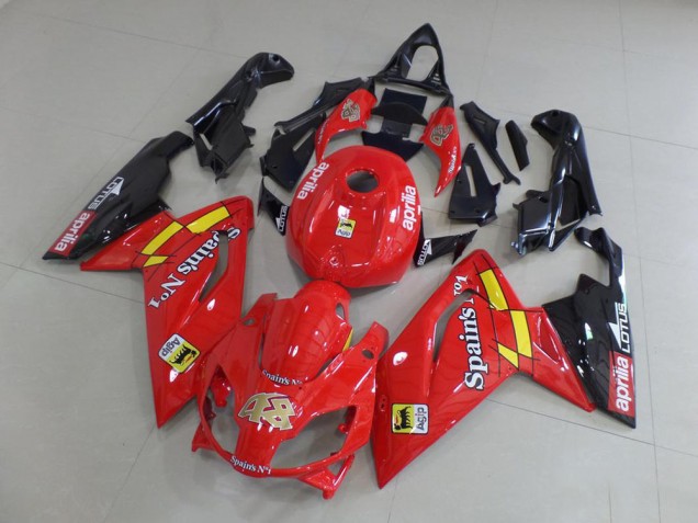 2006-2011 Red and Black Aprilia RS125 Motorcycle Fairing Kit UK Stores