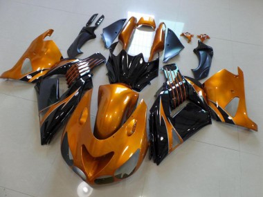 2006-2011 Brown and Black No Sticker Kawasaki ZX14R ZZR1400 Motorcycle Fairing Kits UK Stores