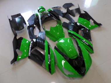 2006-2011 Green and Black Kawasaki ZX14R ZZR1400 Bike Fairing Kit UK Stores