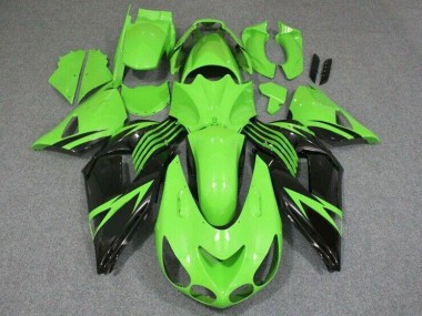 2006-2011 Green Black Kawasaki ZX14R ZZR1400 Bike Fairings UK Stores