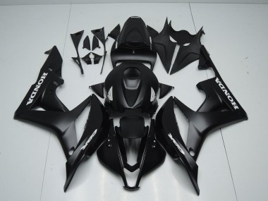 2007-2008 Matte Black with White Sticker Honda CBR600RR Motorcycle Fairings Kit UK Stores