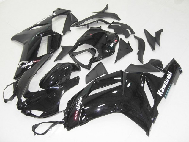 2007-2008 Glossy Black Kawasaki ZX6R Motorcycle Bodywork & Bodywork UK Stores