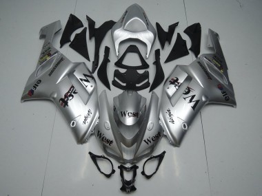 2007-2008 Silver West Kawasaki ZX6R Replacement Fairings UK Stores