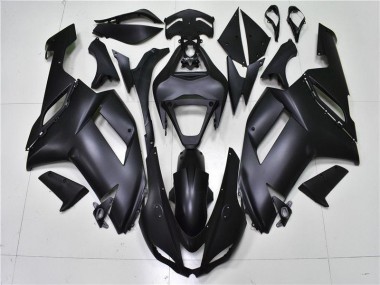 2007-2008 Matte Black Kawasaki ZX6R Bike Fairing Kit UK Stores