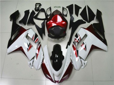 2007-2008 White Black Red Kawasaki ZX6R Motorbike Fairings UK Stores