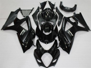 2007-2008 Black Suzuki GSXR 1000 K7 Motorcycle Replacement Fairings UK Stores