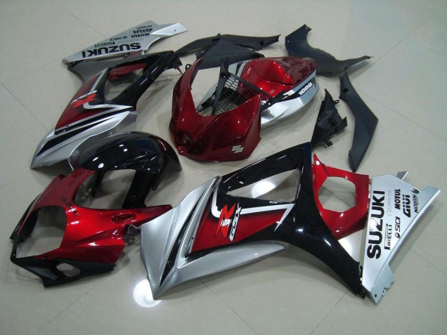 2007-2008 Red Black Silver Suzuki GSXR 1000 K7 Bike Fairing UK Stores