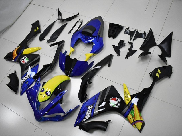 2007-2008 Blue Shark Yamaha YZF R1 Motorcycle Fairing Kit UK Stores