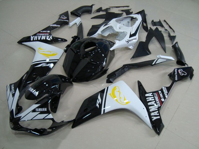 2007-2008 Black White Dolphin Yamaha YZF R1 Motorcyle Fairings UK Stores