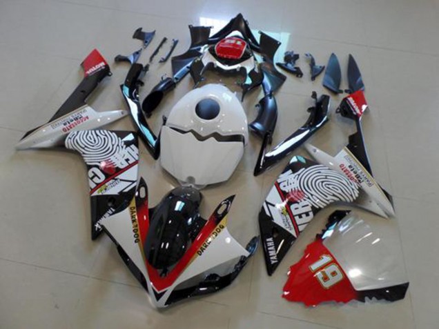 2007-2008 Black White Red Yamaha YZF R1 Motor Fairings UK Stores