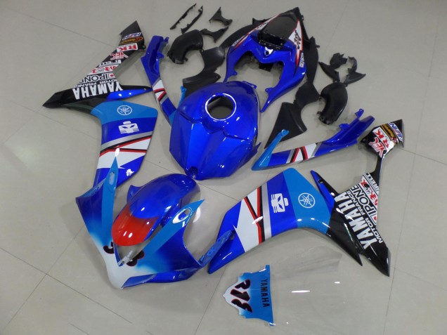 2007-2008 Blue White Black Stickers Yamaha YZF R1 Motorcycle Fairing UK Stores