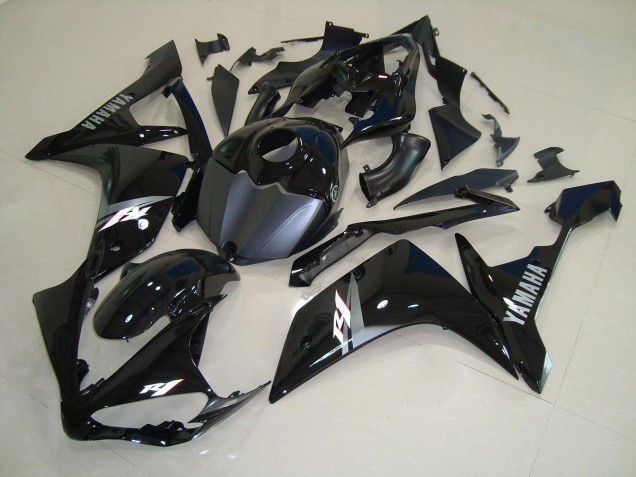 2007-2008 Glossy Black White Yamaha YZF R1 Bike Fairings UK Stores