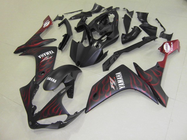 2007-2008 Matte Red Flame Yamaha YZF R1 Motor Bike Fairings UK Stores