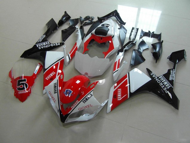 2007-2008 Red White Stickers Yamaha YZF R1 Motorbike Fairing Kits UK Stores